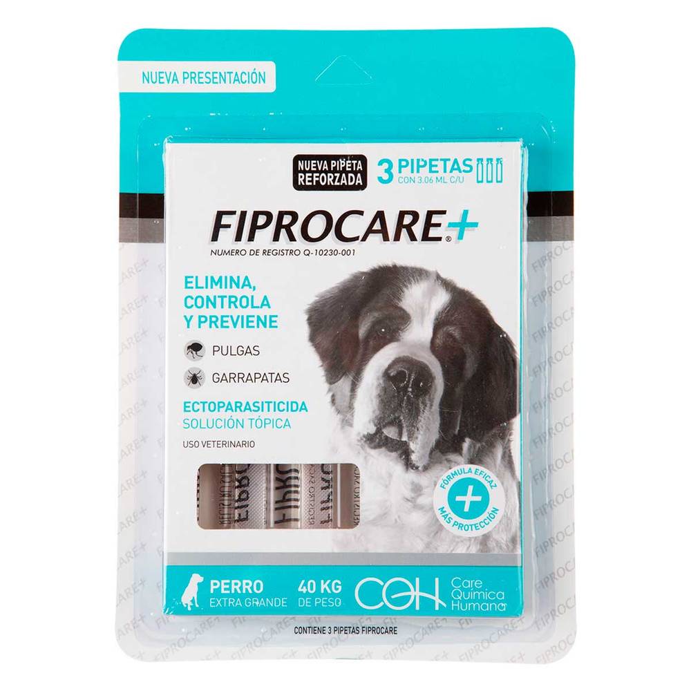 Fiprocare · Pipeta contra pulgas y garrapatas (3 un)
