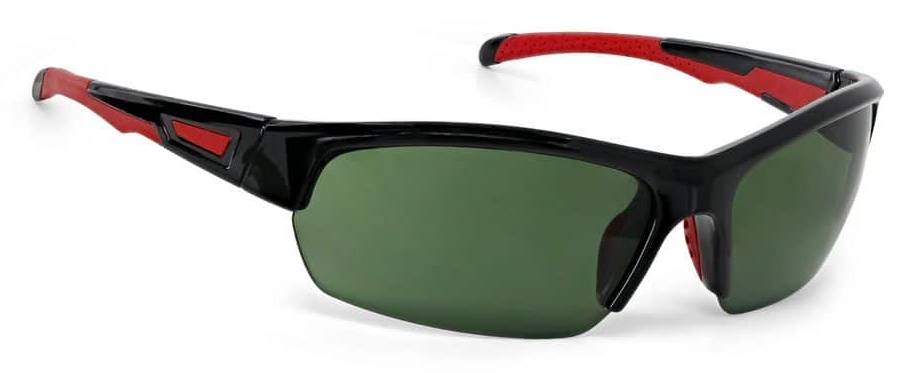 Shadedeye Sport Accent Polarized Sunglasses, Black-Red