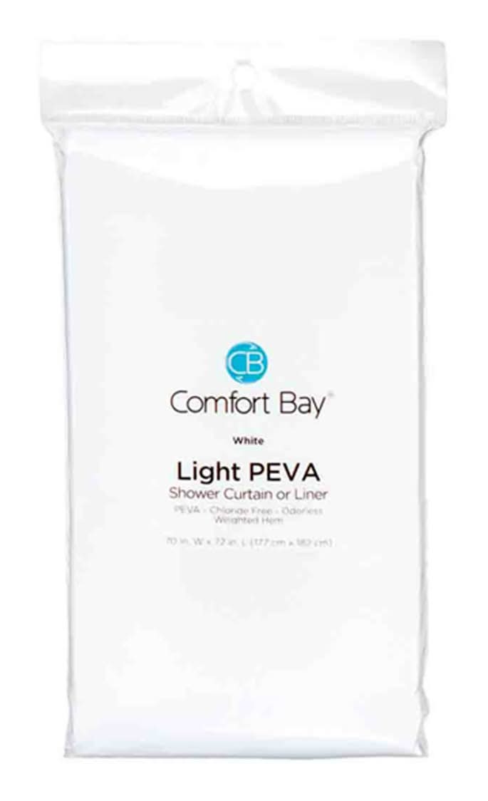Comfort Bay Lightweight Peva Shower Liner, 70x72 in