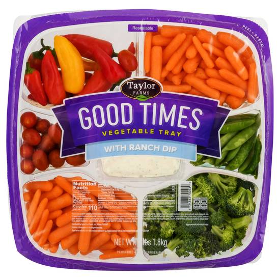 Taylor Farms Good Times Vegetable Tray With Ranch Dip