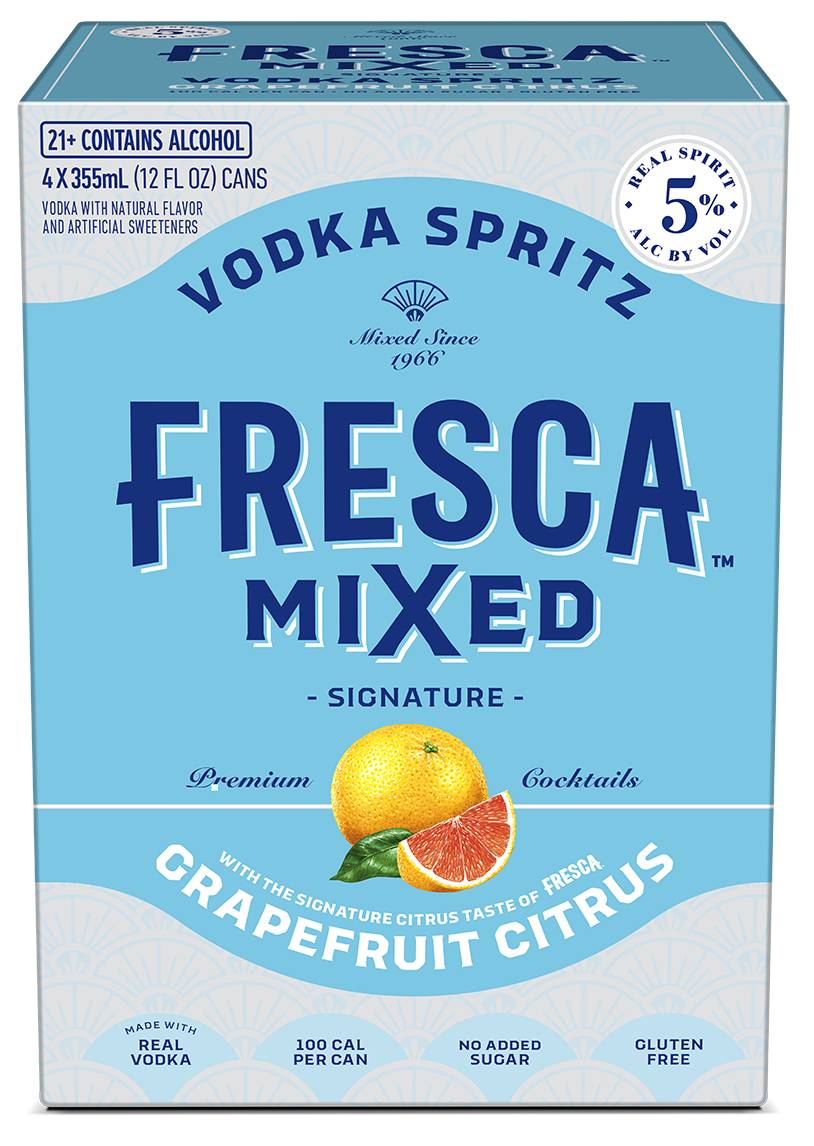 Fresca Lemon Mixed Vodka Spritz (4 pack, 12 fl oz)