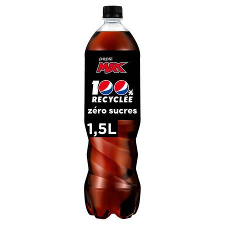 Soda zéro sucres PEPSI MAX - la bouteille d'1,5L
