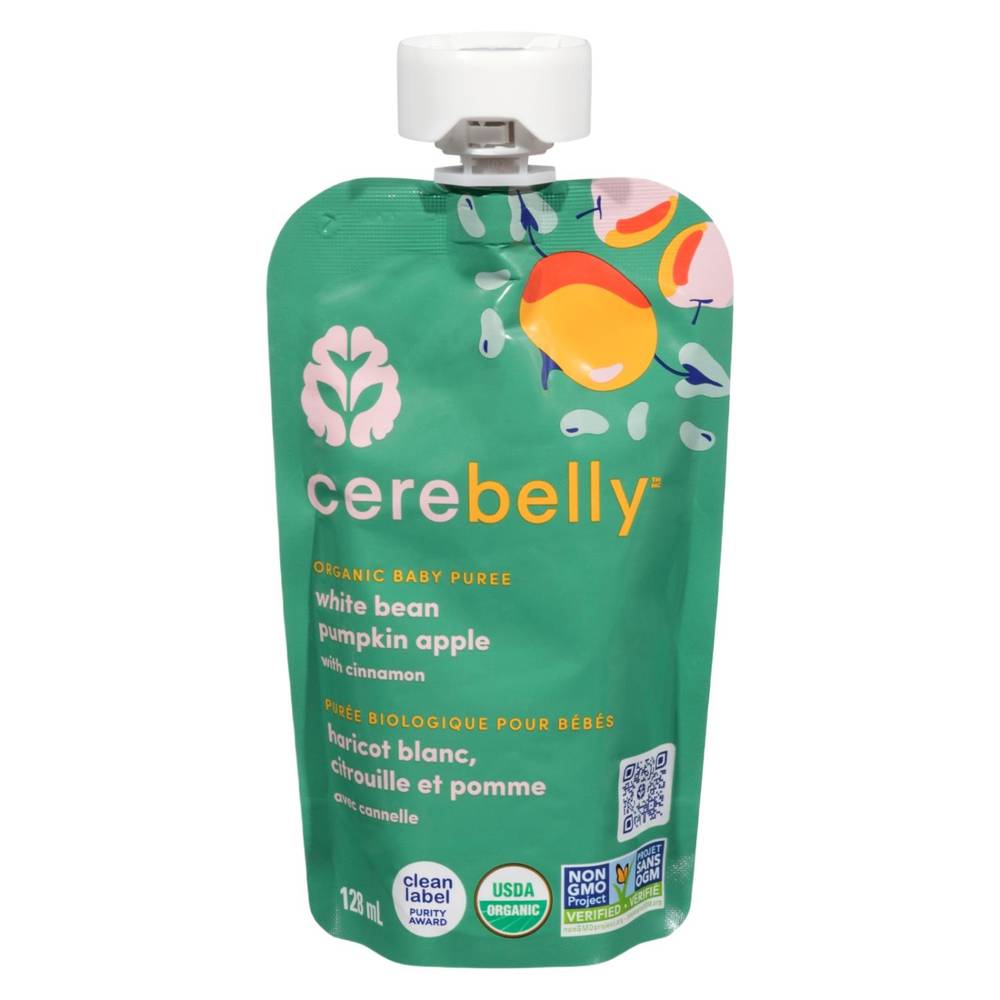 Cerebelly White Bean Pumpkin Apple Organic Baby Puree (128 ml)