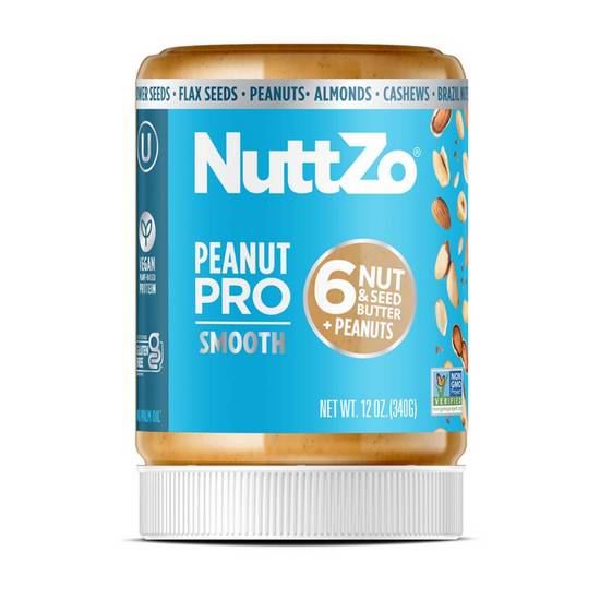 Order NUTTZO Nut Butters with Omega 3 Peanut Pro, Smooth, Natural 12 oz food online from Everyday Needs by Gopuff store, Ladera Ranch on bringmethat.com