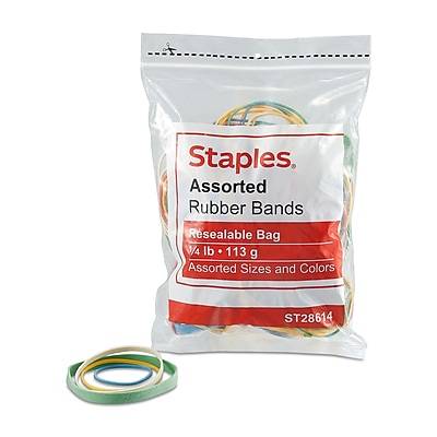 Staples Economy #54 Rubber Bands, Assorted Colors, 200/Pack (28614-CC)