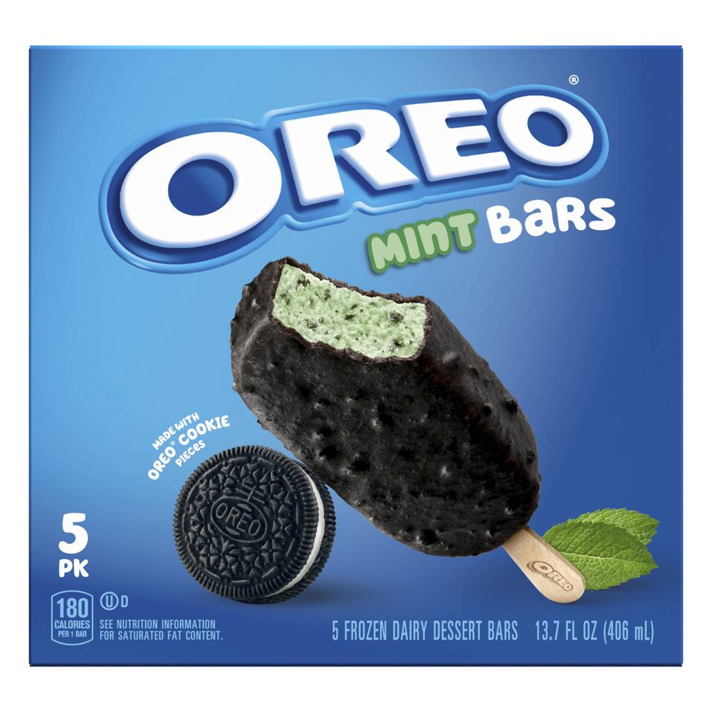 Oreo Frozen Dairy Dessert Bars (5 ct) (mint)