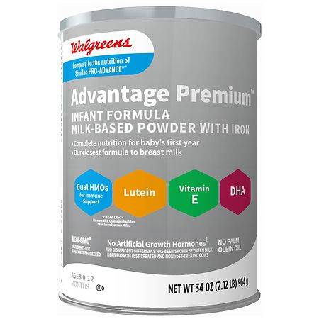 Walgreens Advantage Premium Baby Formula Milk Based Powder With Iron