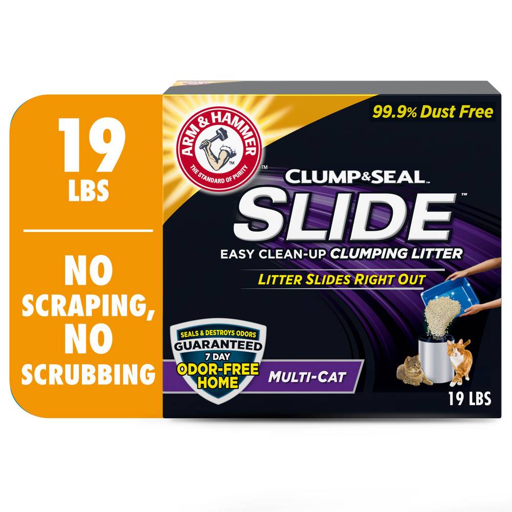 Arm & Hammer Clump & Seal Slide Multi-Cat Clumping Litter (19.01 lbs)