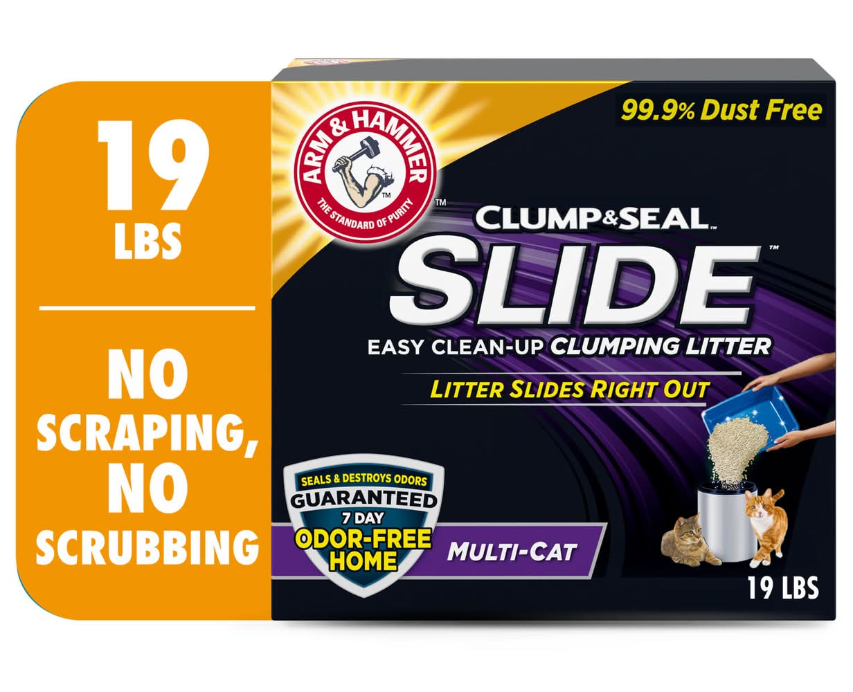 Arm & Hammer Clump & Seal Slide Multi Cat Clumping Litter (19 lbs)