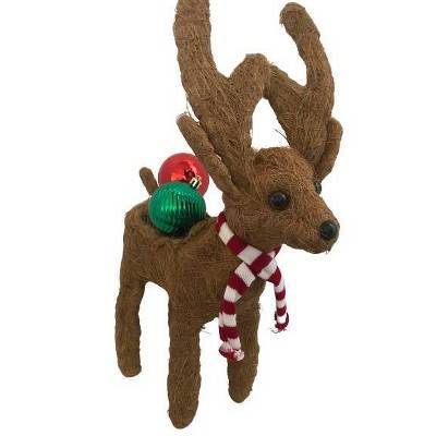 Ultimate Innovations 5" Wide Coco Animal Coir Novelty Planters Reindeer: Shabby Chic Decor, No Assembly, Indoor/Outdoor Use