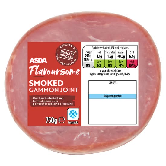 ASDA Flavoursome Smoked Gammon Joint (750g)