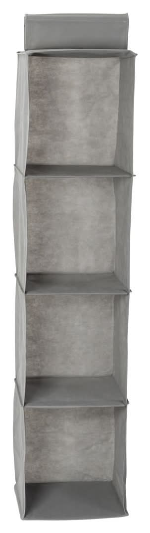 True Living Gray 4-Tier Fabric Storage Shelf