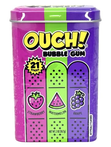 Ouch! Bubble Gum Assorted Tin 21ct