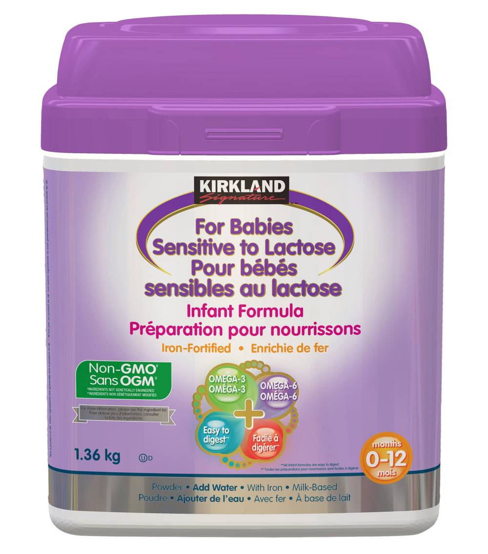 Préparation Pour Nourrissons Sensibles Au Lactose Kirkland Signature, 1,36 Kg / Kirkland Signature Infant Formula For Babies Sensitive To Lactose, 1.36 Kg