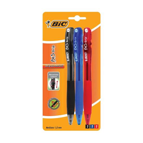 Bic bolígrafo bu3 grip (3 un)