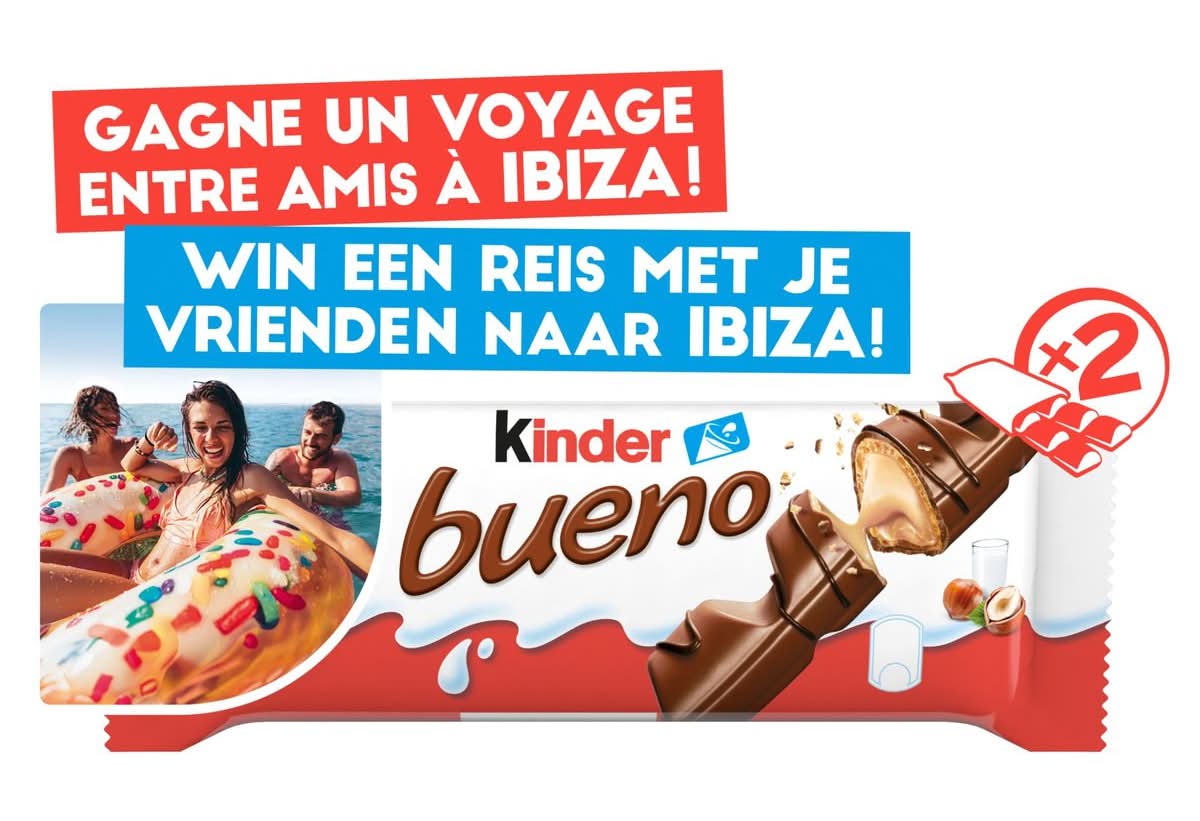 Kinder Bueno Lait et Noisettes 2 Pièces 43 g