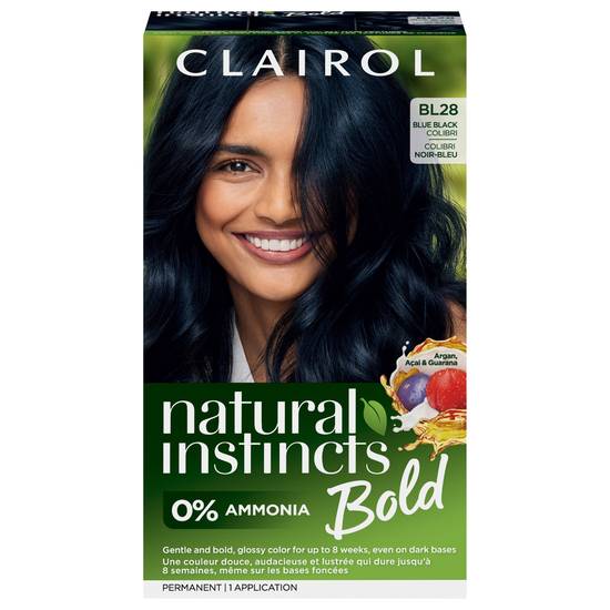 Clairol Natural Instincts Blue Black Colibri Bold Permanent Hair Color