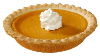 Pumpkin Pie With Whipped Cream 8 Inch - Ea