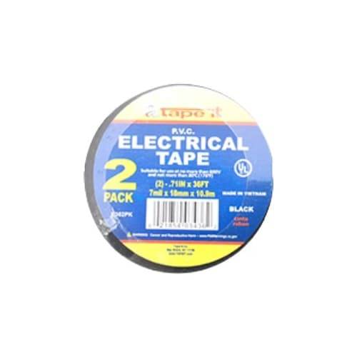 Tape It P.v.c. Black Electrical Tape (2 ct)