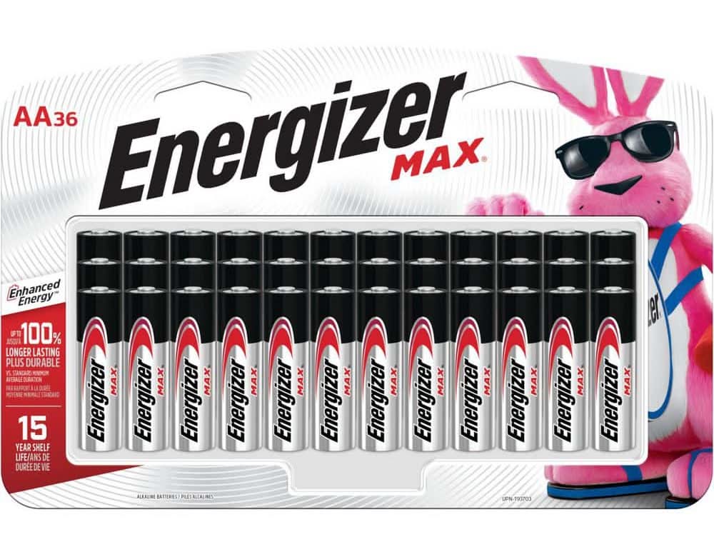 Energizer Max Aa Batteries (36-Pack), Double A Alkaline Batteries