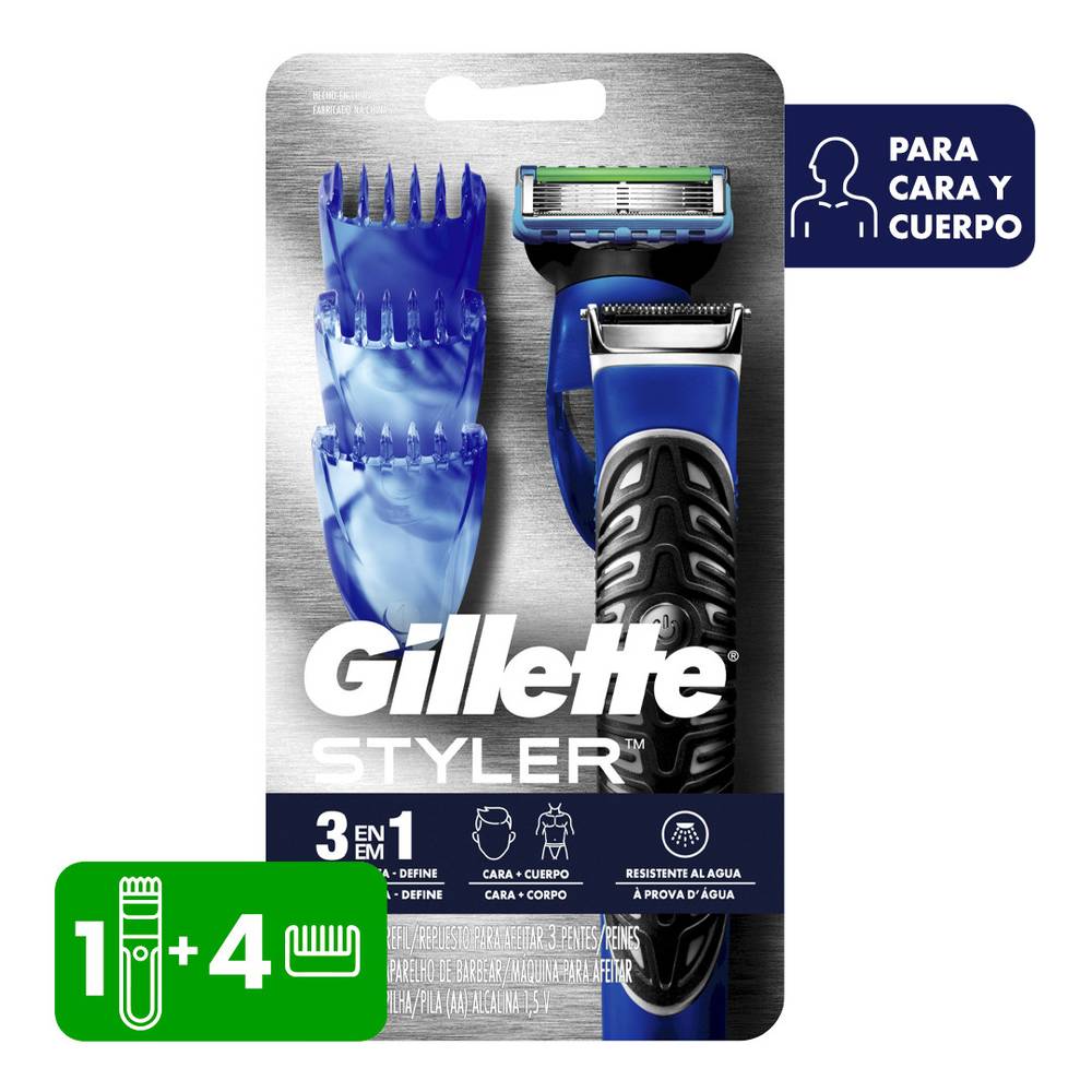 1 Kit Gillette Styler 3En1 1 Máquina Para Afeitar + 1 Cartucho GILLETTE