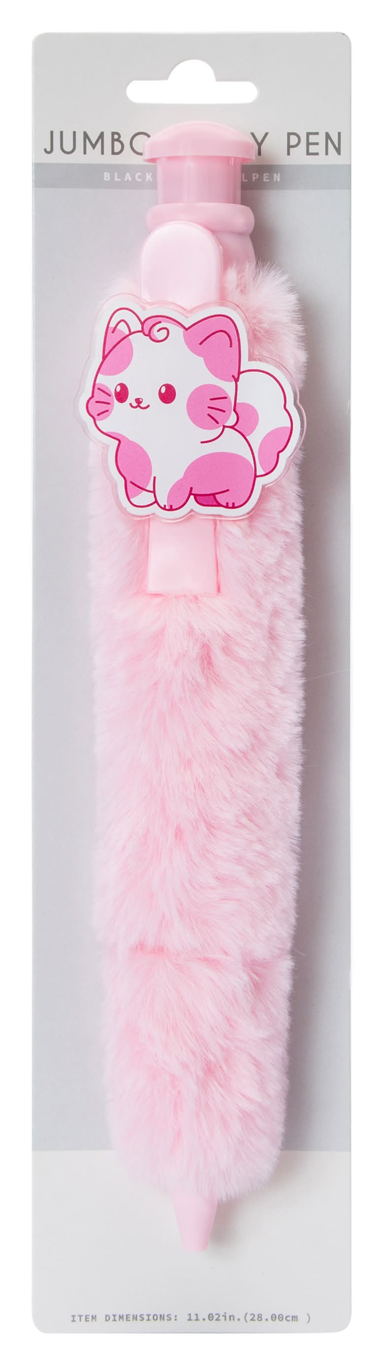 Jumbo Furry Animal-Charm Ballpen Cat