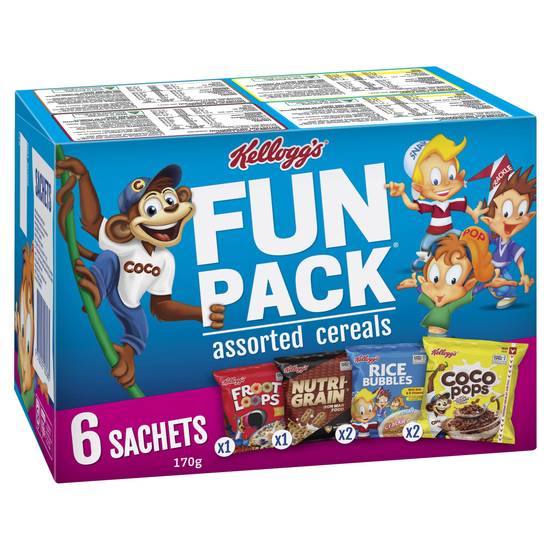 Kellogg's Fun Pack Breakfast Cereals Assorted 170g