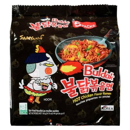 Samyang Ramen Buldak Fire Noodles, Hot Chicken (140 g, 5 ct)