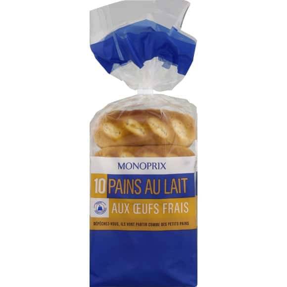 Monoprix Pains Au Lait Aux Oeufs Frais Le Paquet De 10 - 350 G