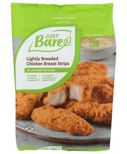 Just Bare Lightly Breaded Chicken Breast Strips