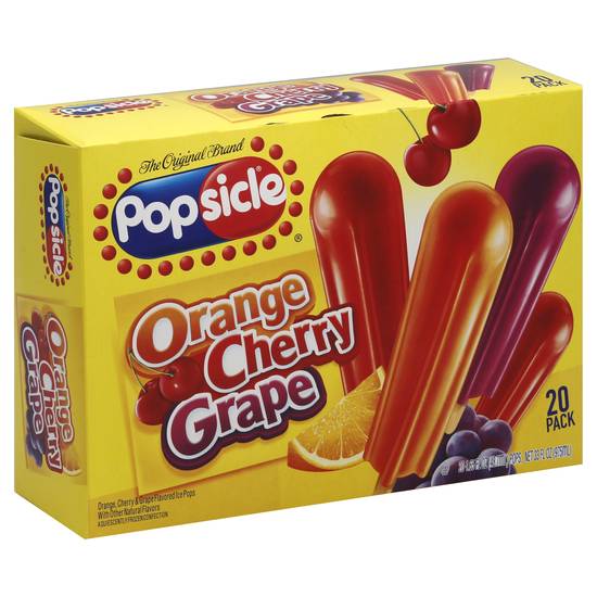 Popsicle Orange Cherry Grape Ice Pops (20 ct)