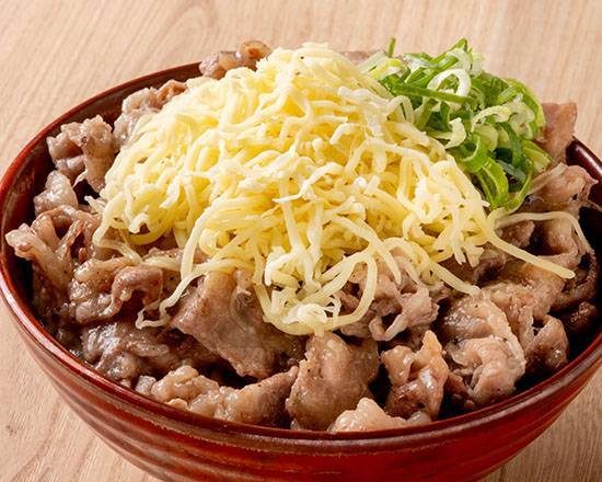 チーズ牛カルビ丼（塩だれ） Cheese Beef Kalbi Rice Bowl (Salt Sauce)