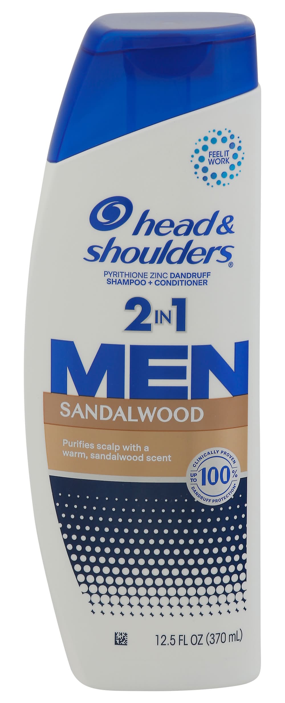 Head & Shoulders Men Anti-Dandruff 2 in 1 Shampoo & Conditioner, Sandalwood (12.5 fl oz)