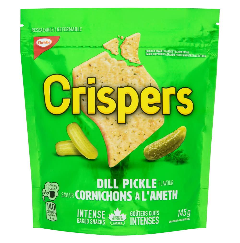 Crispers Cracker Snacks, Dill Pickle (145 g)