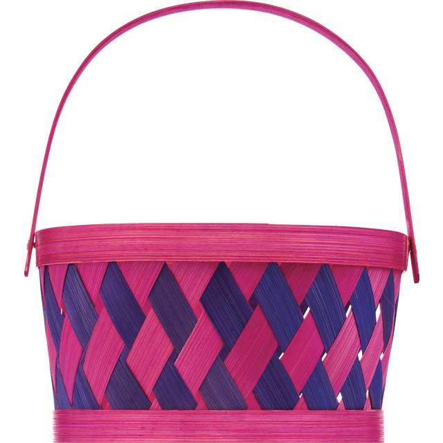 Cottondale Round Basket, Pink/Purple, 8 in