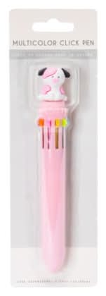 Novelty Multicolor Click Pen 5.96in Cow