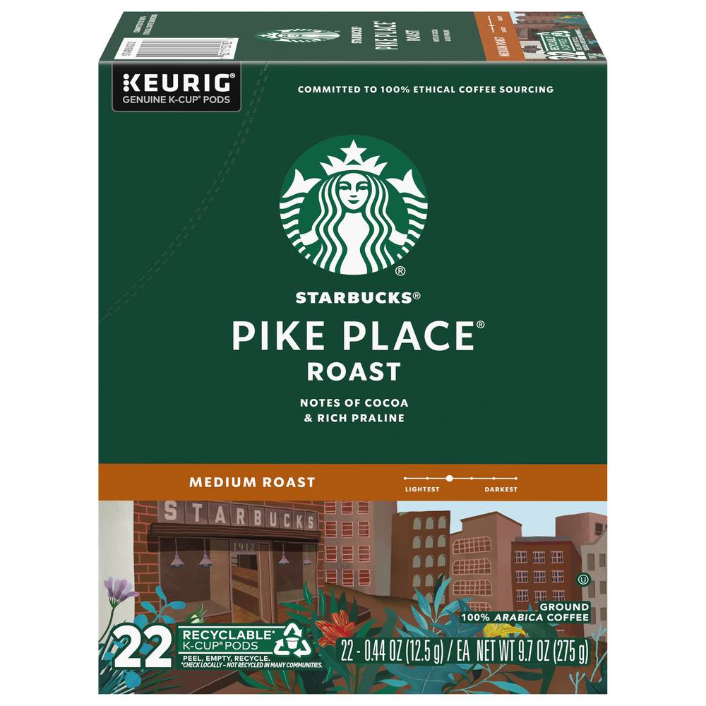 Starbucks Pike Place Roast Medium Roast Single Cup Coffee (0.44 oz, 22 ct)