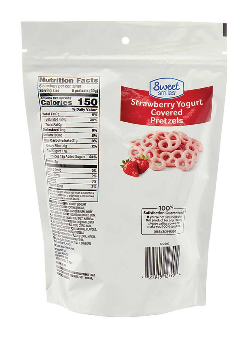 Sweet Smiles Strawberry Yogurt Covered Pretzels (6 oz)