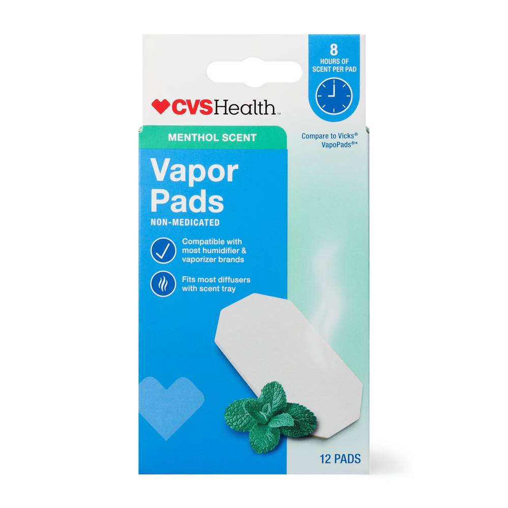 CVS Health Vapor Pads, 12 CT, Menthol