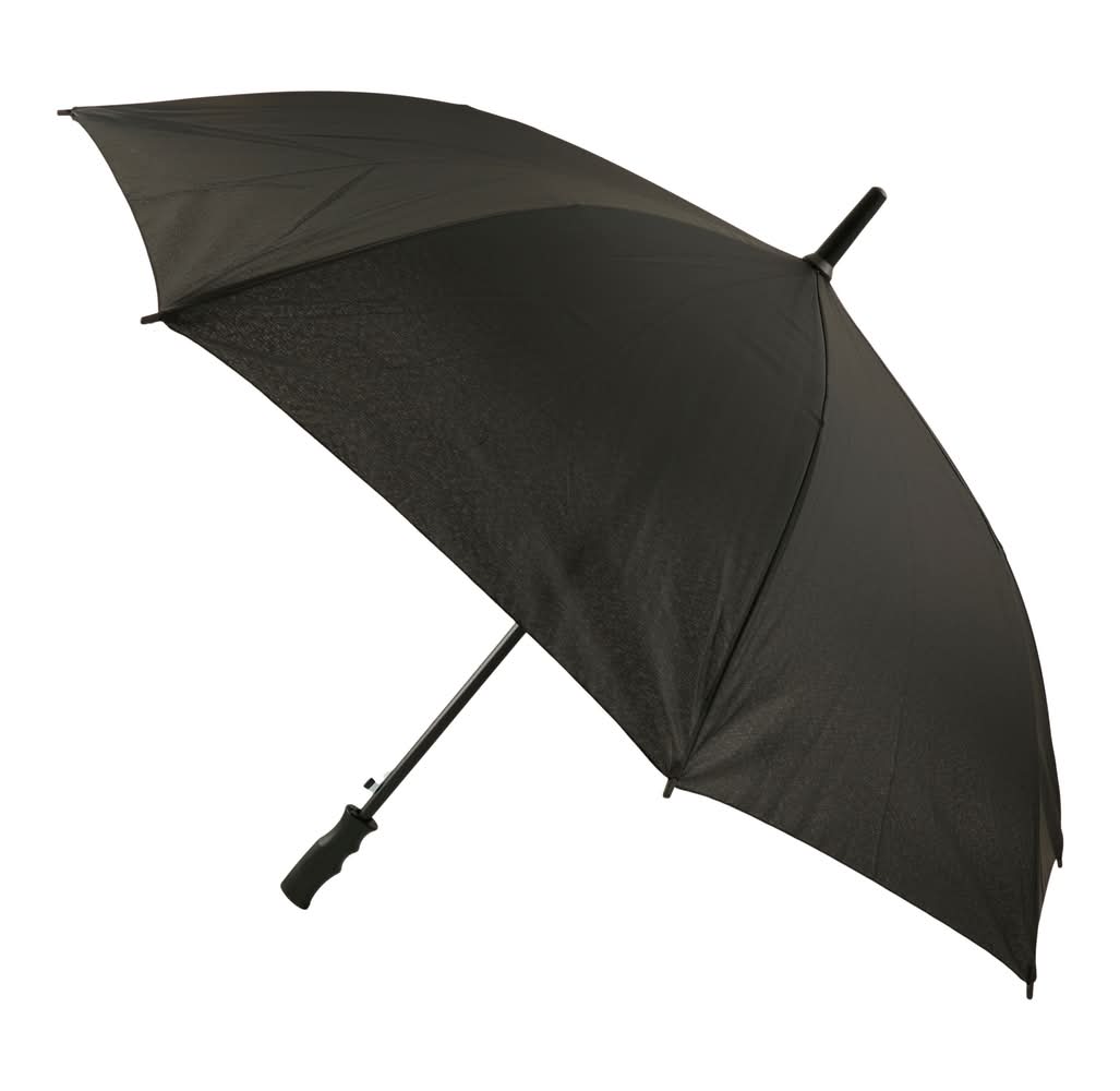 Solid Stick Large Umbrella, OS, Black