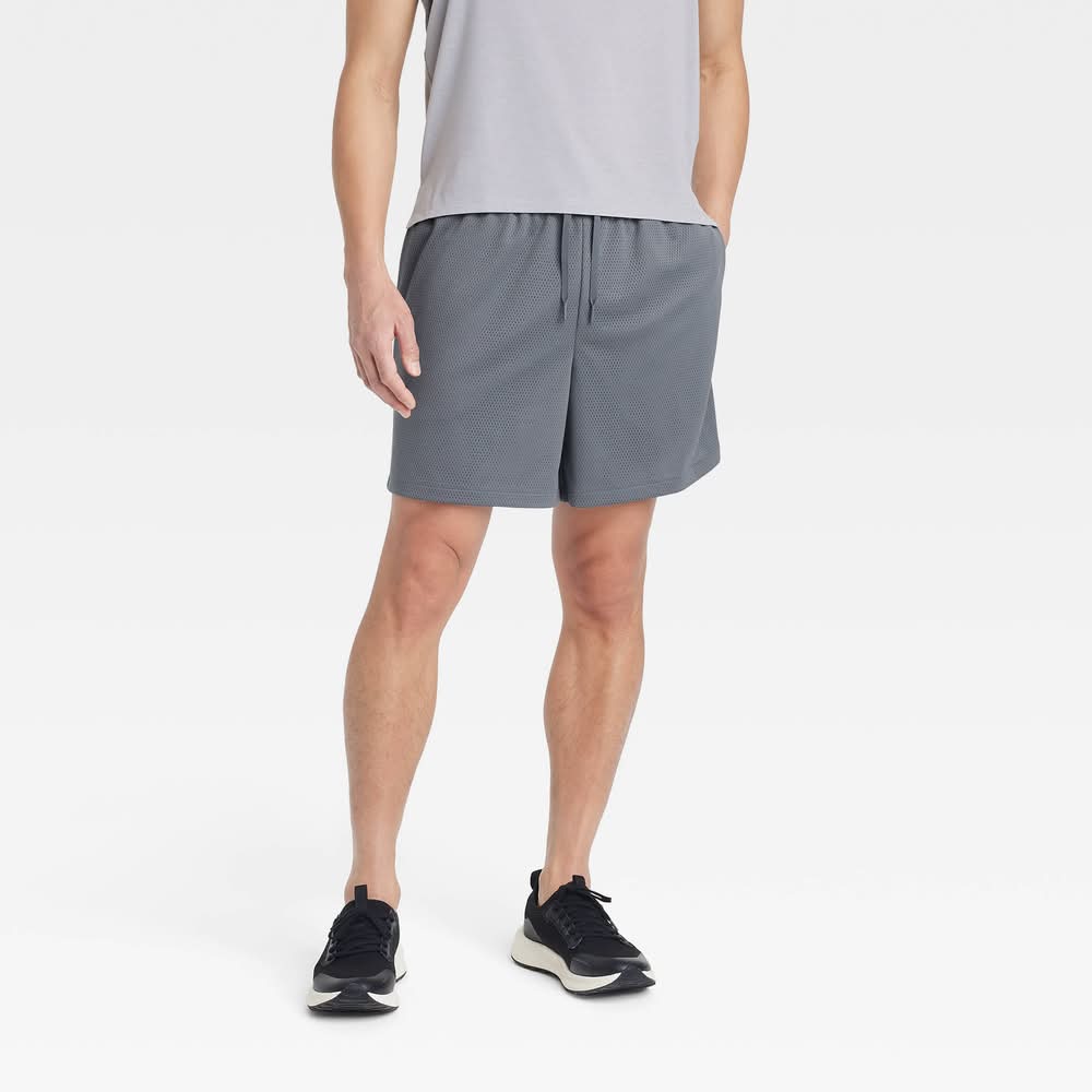 All In Motion Mesh Shorts, Men, M, Dark Gray