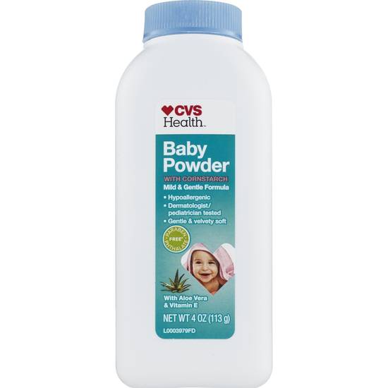 CVS Health Baby Powder With Aloe Vera & Vitamin E, 4 OZ