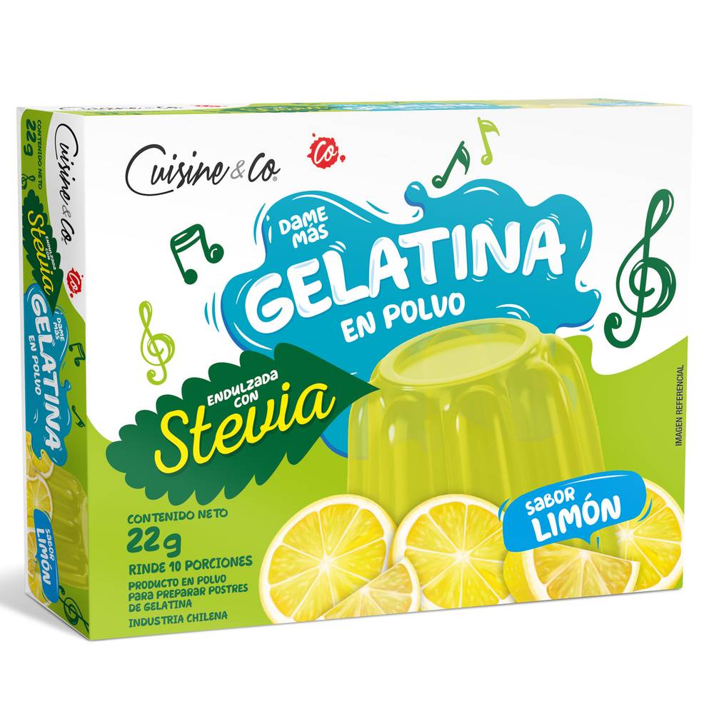 Cuisine & co gelatina stevia limón (caja 22 g)