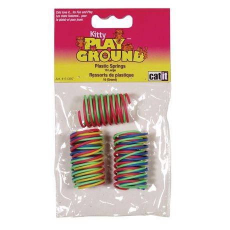 Mégaressorts kitty playground catit en plastique (paquet de 10) - catit kitty playground cat toy - mega silly plastic springs (10 pieces)