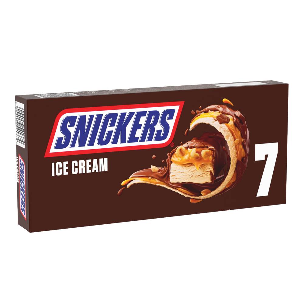 Snickers - -Glace barres caramel cacahuètes ( 7 pièce )