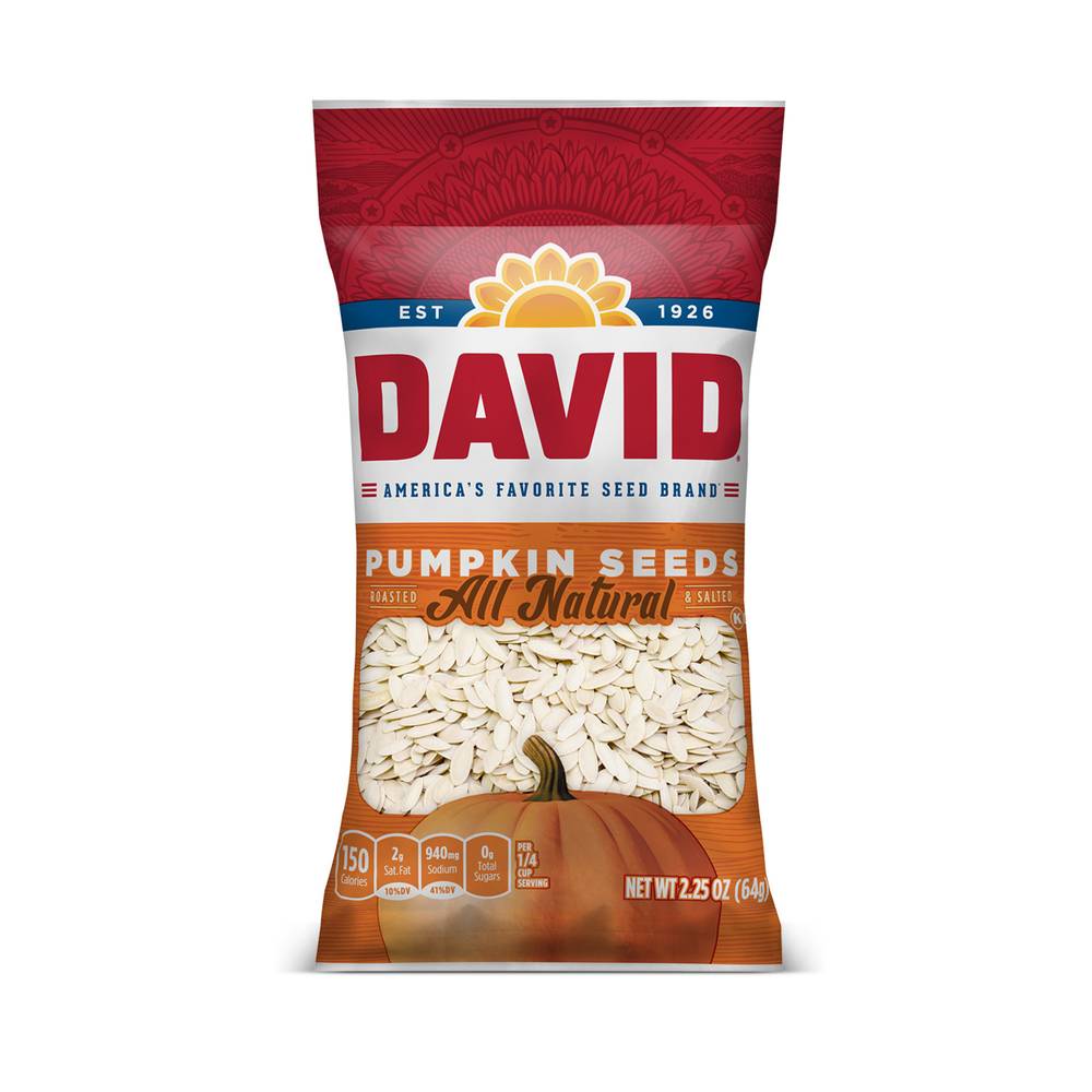 David Pumpkin Seeds, Roasted-Salted (2.25 oz)