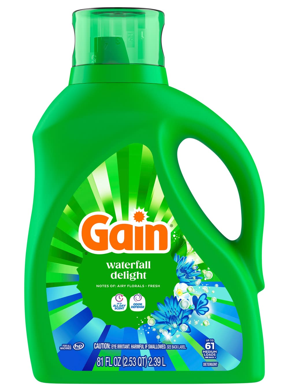 Gain Liquid Laundry Detergent, Waterfall Delight (81 fl oz)