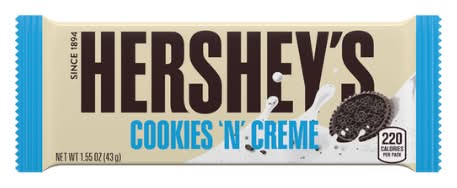 Hershey's Candy Bar, Cookies n Cream 1.55 OZ