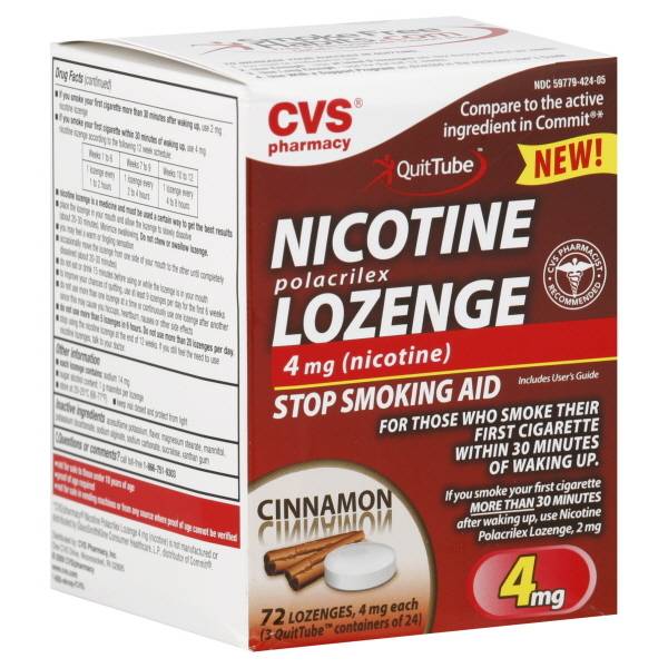 Cvs Pharmacy Nicotine Stop 4mg Smoking Aid Lozenges