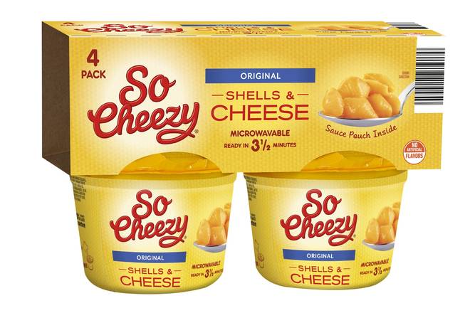 So Cheezy Original Shells and Cheese (2.31 oz, 4 ct)